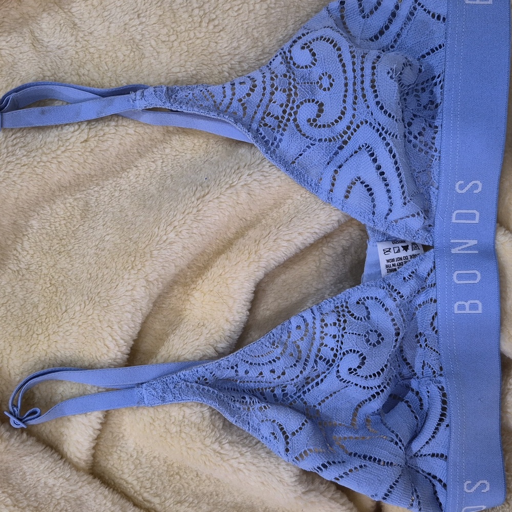 Bonds Intimates Women's Light Blue Lace Bralette Size XS